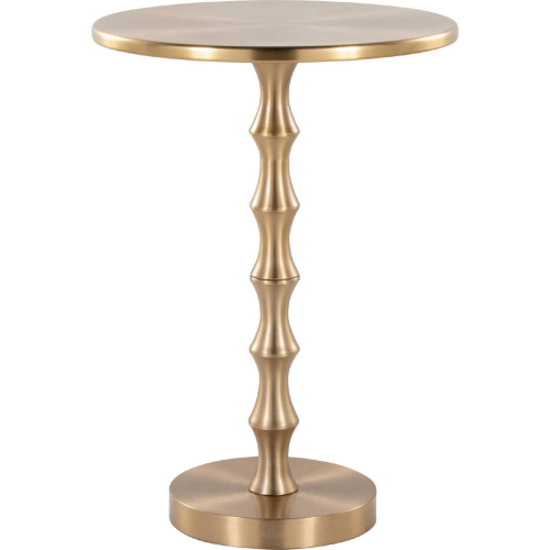 Bora 26.75" Metal Side Table in Gold